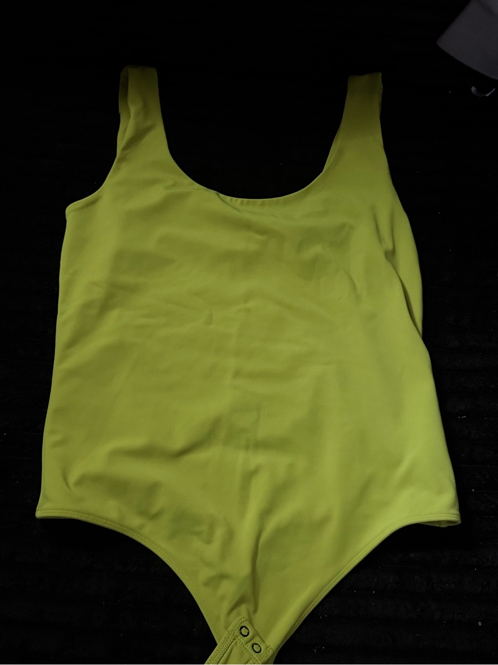 Express Neon Lime Scoop Neck Bodysuit